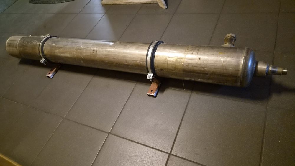 Wymiennik ciepła nierdzewny 178 cm – instalacja domowa + mocowanie ścienne