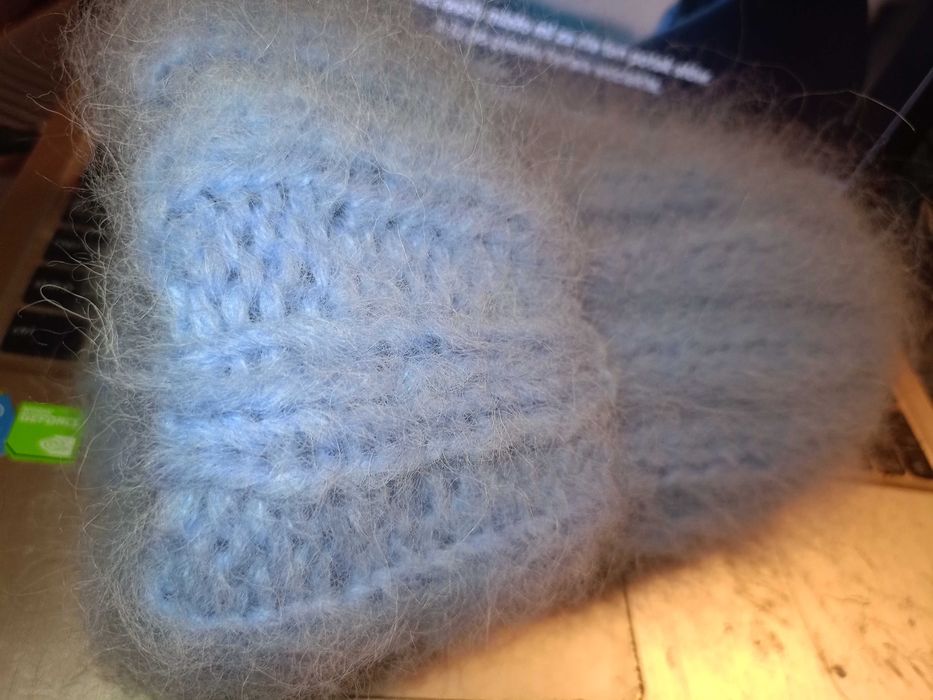 Czapka z alpaki i wełny merinosa błękitna