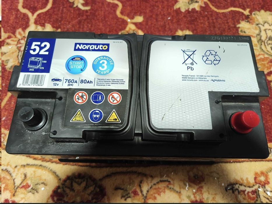 Акумулятор AGM 12V - 92ah 850A / 80ah 760A Mercedes-Benz