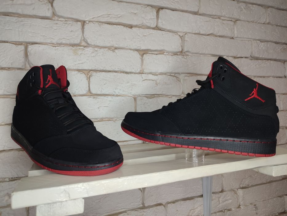 Nike Air Jordan 1Flight 5 Black/Gym Red кросівки чоловічі 27см