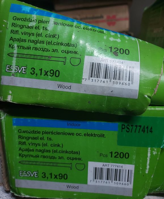 Gwoździe pierścieniowe na taśmie papierowej  ocynk