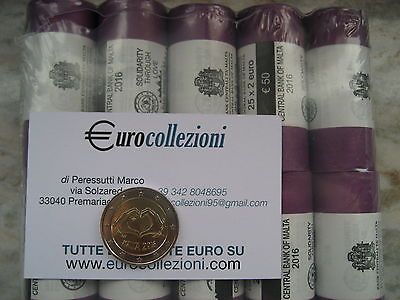 Rolos de 25 moedas comemorativas de 2 euros Portugal Malta Luxemburgo