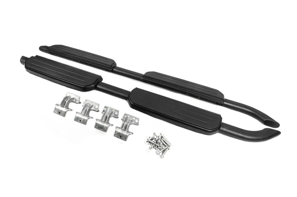 Подножки боковые ступеньки Land Rover Defender L663 Black 90 110 130