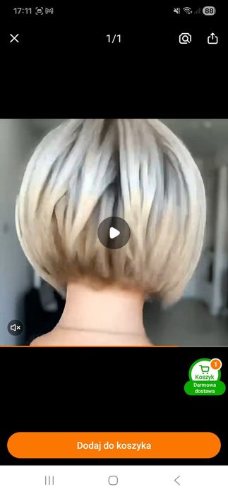 Peruka blond ombre