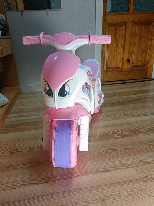 Беговел мотоцикл пластиковый \ Рожевий Біговел байк для дівчинки