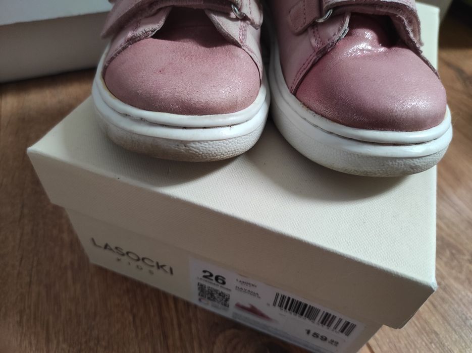 Skórzane półbuty sneakersy trampki dla dziewczyny Lasocki 26