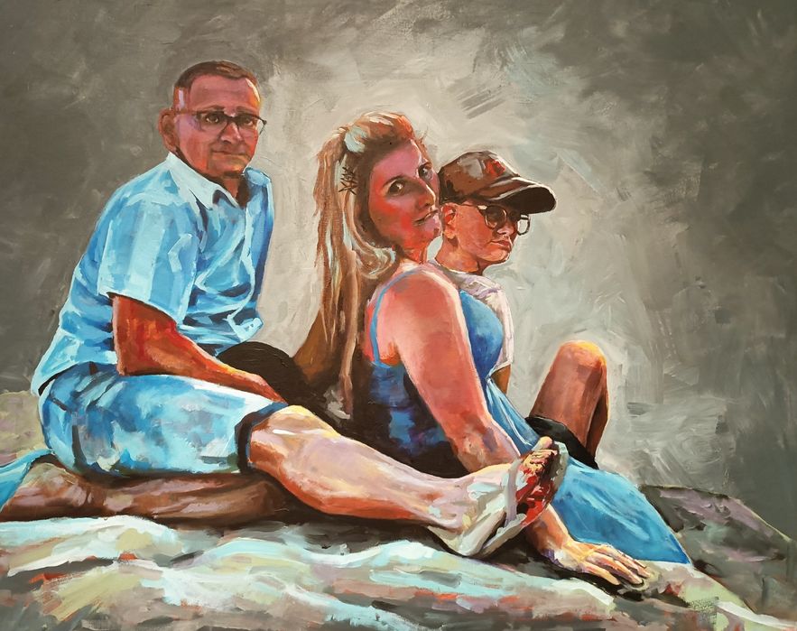 Portret na zamówienie – ręcznie malowany obraz akrylowy