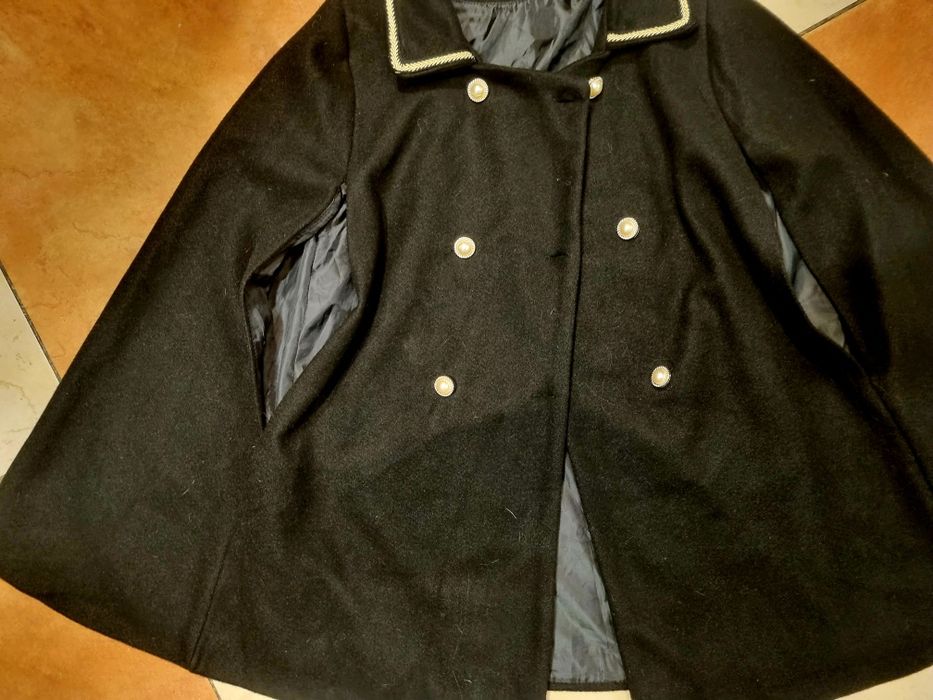 Peleryna poncho narzuta wiktorianska kaszmir L'amour