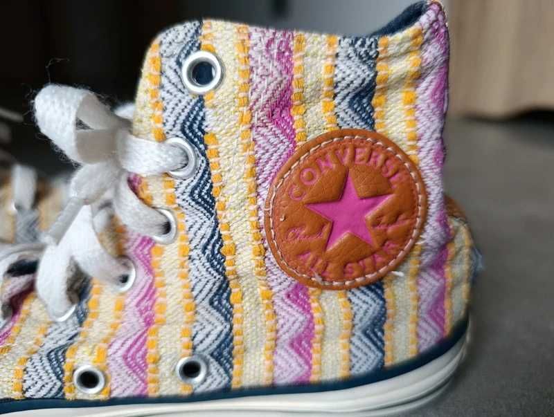 Converse All Star – kolorowe trampki za kostkę r.34