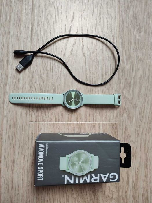 Garmin Vivomove Sport zielony zegarek smartwatch