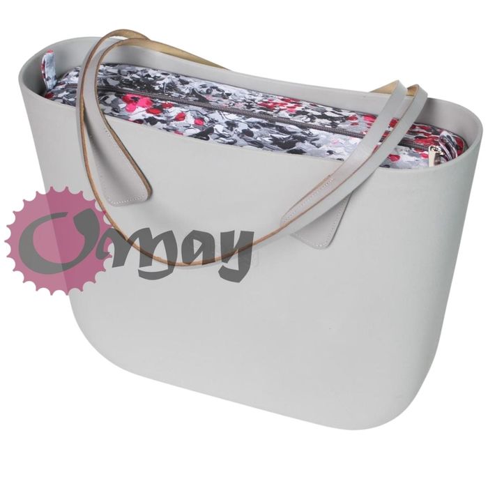 organizer do OBAG STANDARD kwiaty akwarelowe szary różowy wkład OMAY