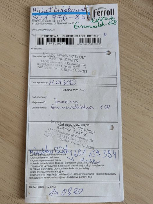 Piec gazowy Ferolli BLUEHELIX TECH 24H