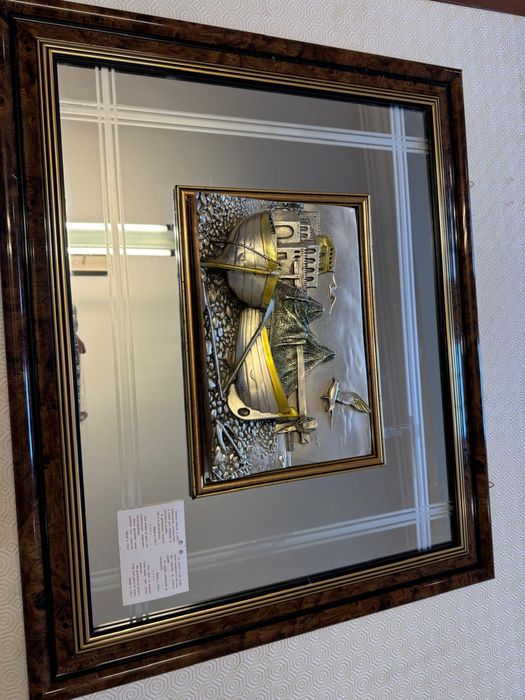Quadro em bronze trabalhado italiano