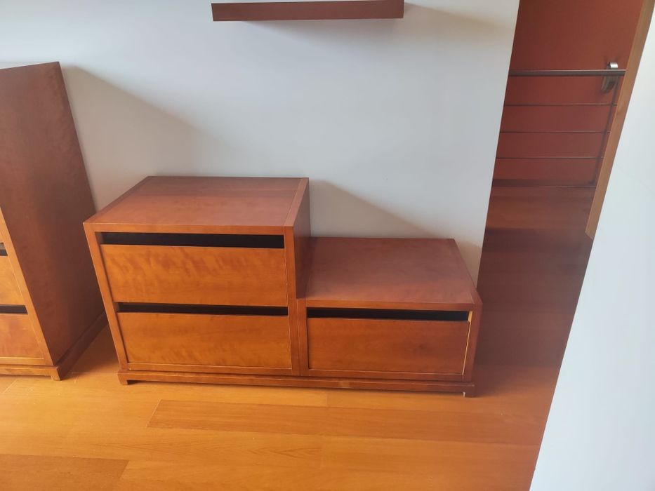 Conjunto de quarto casal madeira maciça