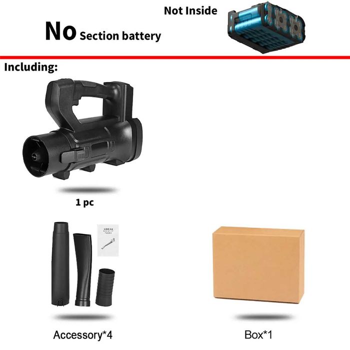 D58-Potente Soprador folhas ventilador 6 velocidades 50000rpm 2000w