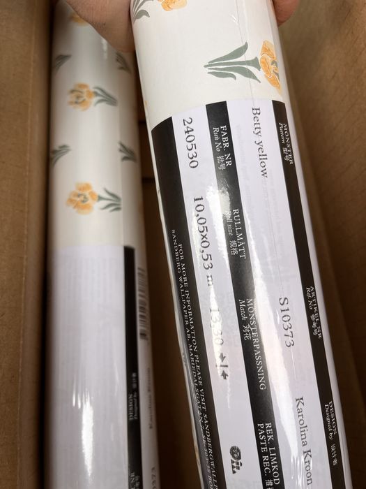 Tapeta kwiatki Sandberg S10373 Betty Yellow Tidlösa