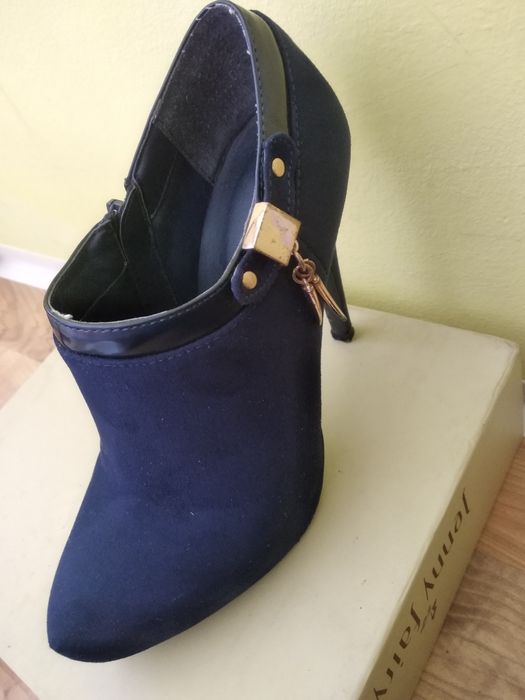Botki roz 38 zamszowe
