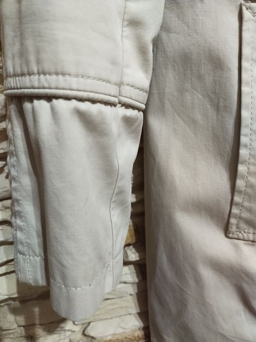 Beżowy, bawełniany płaszcz