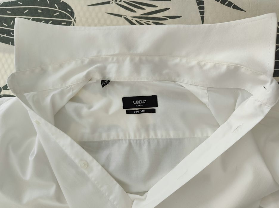 Męska biała elegancka koszula Kubenz Slim Fit Prime 37/38 176/182