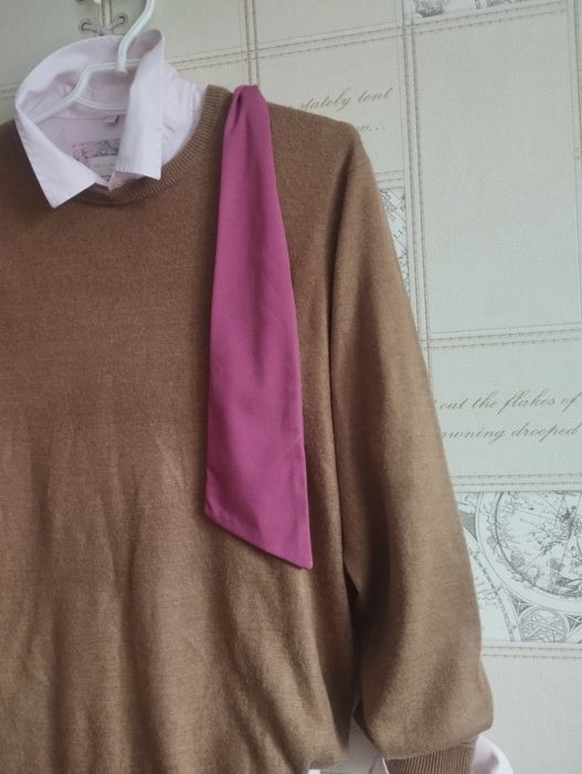 Твилли атласная лента twilly, поясок бант на шею галстук, пыльная роза