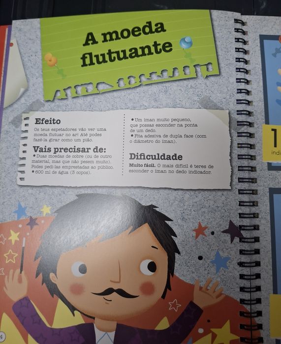 Livro Infantil de magia com ilustrações Os Meus Primeiros Truques de Magia, da Girassol