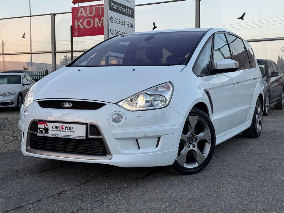 Ford S-Max 2.5Benz-220KM-WhiteMagic-TitaniumX-St-Line-Xenon-Skóra-Panorama