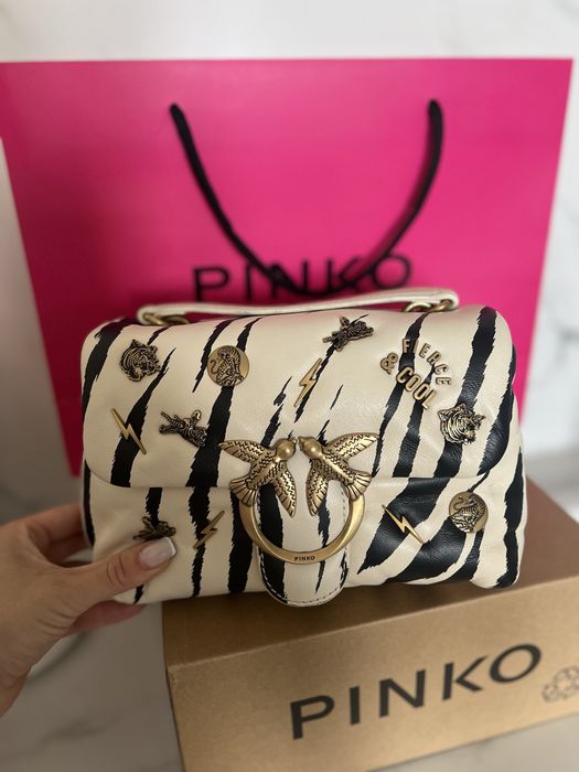 Pinko bag torebka zebra napy bezowa jak nowa