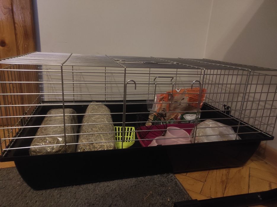 Klatka dla świnki morskiej, królika+ akcesoria
