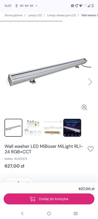 Inteligentne oświetlenie 2 szt lampy mi Light 1800 LM