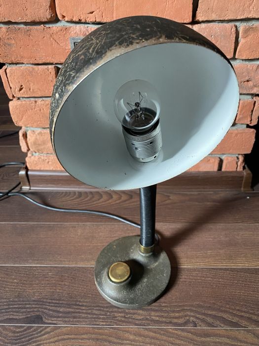 Lampka biurkowa proj. Egon Hillebrand bauhaus vintage loft industrial