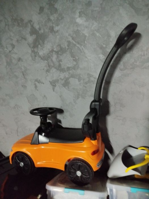 Дитяча машинка-толокар 2 в 1 Bambi M 4848L-7 (Помаранчева)