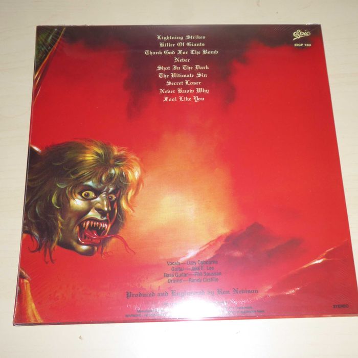 Ozzy Osbourne the ultimate sin / Winyl