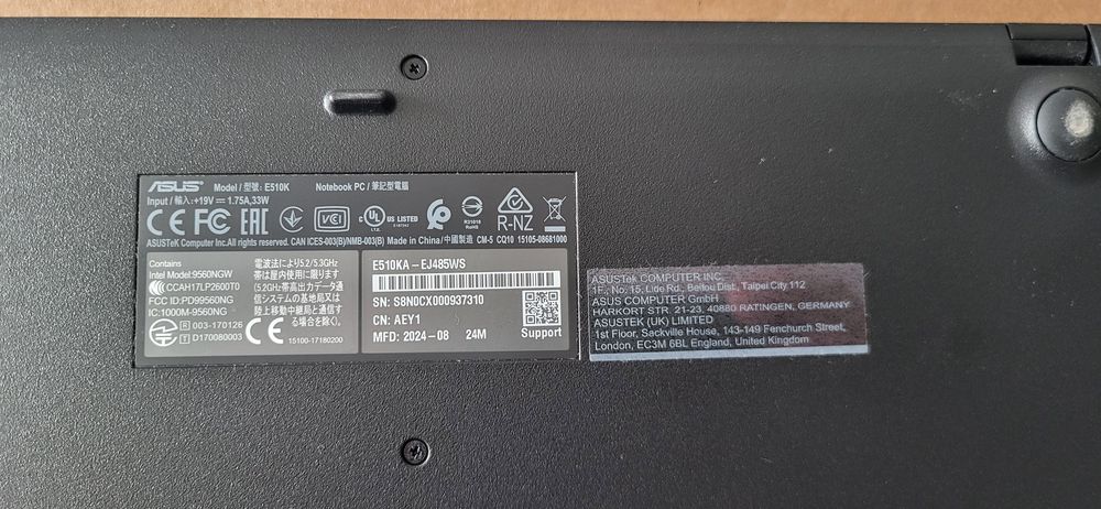 Laptop asus e510k