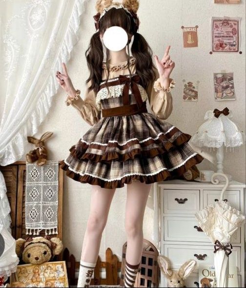 Коричневе плаття лоліта джірайкей аніме