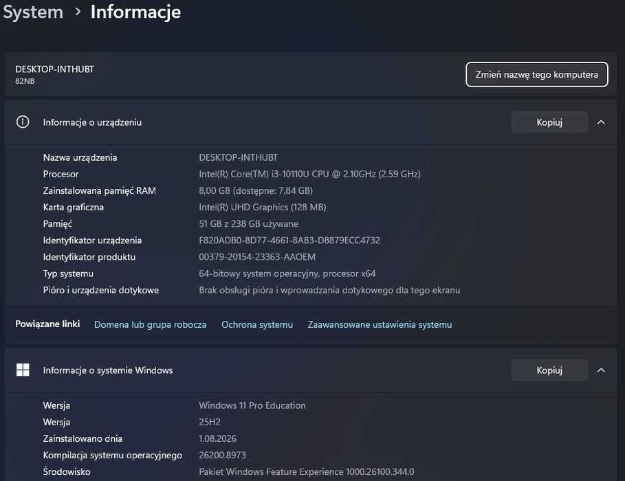 Laptop Lenovo - Intel i3 | SSD NVMe | FullHD | Windows 11
