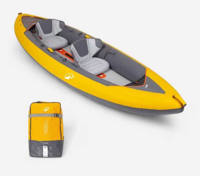 Canoa kayak insuflável 2 lugares + pagaias + bomba