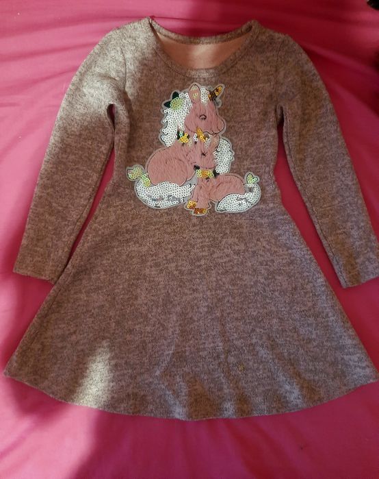 Тепла сукня плаття в садочок утепленна осіння