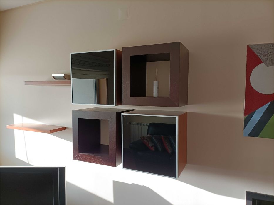 Conjunto cubos decorativos de parede