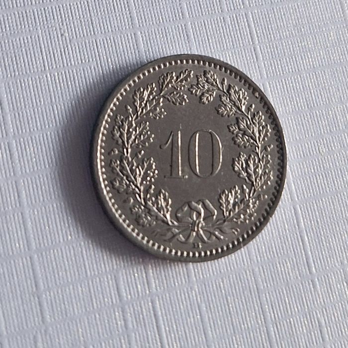 Monety franki szwajcarskie 1992 frank 1955 rappenów 1955