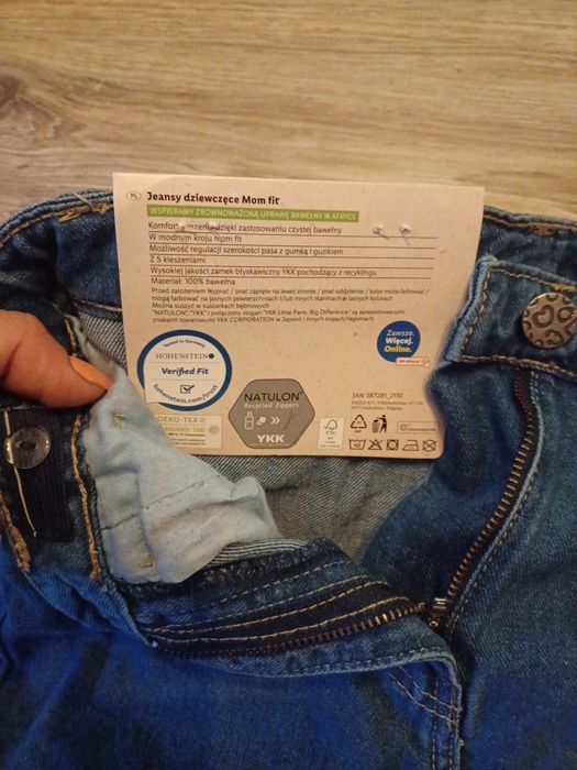 Nowe spodnie jensowe dziewczęce rozm.152