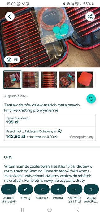 Czerwony zestaw kompet