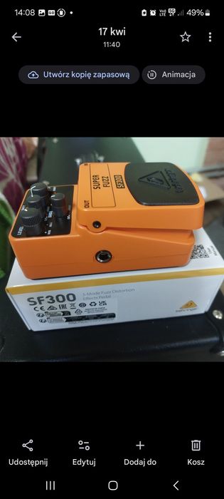 Super FUZZ Behfringer do gitary