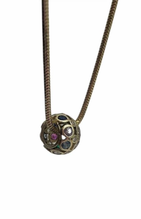 Złoty charms - kolorowe kamienie 585 (14K) | 1,22G