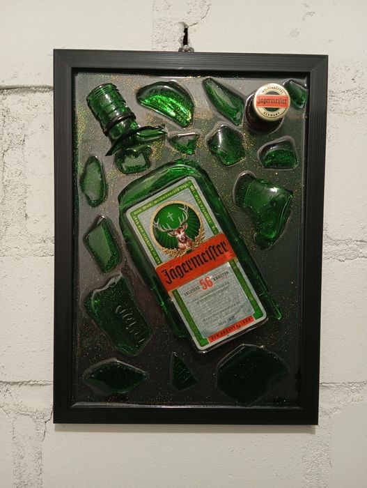 Obraz Jägermeister ozdoba prezent urodziny whisky żywica steampunk