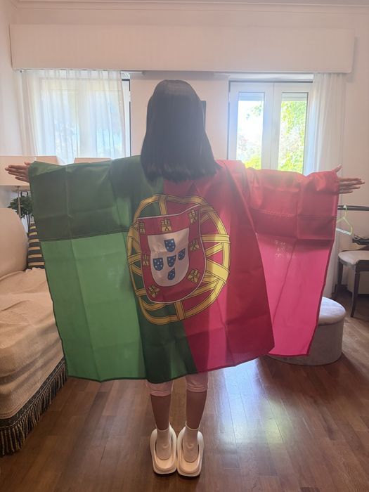 Capa Bandeira Portugal para Vestir Mundial 2026