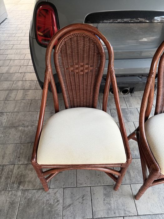 Krzesła ratanowe 3 sztuki