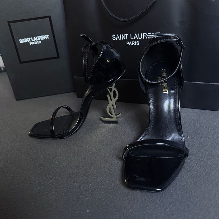 Szpilki Ysl High Heels Gold & Black Premium