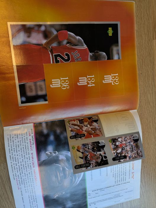 Michael Jordan upper deck 1998 album z naklejkami