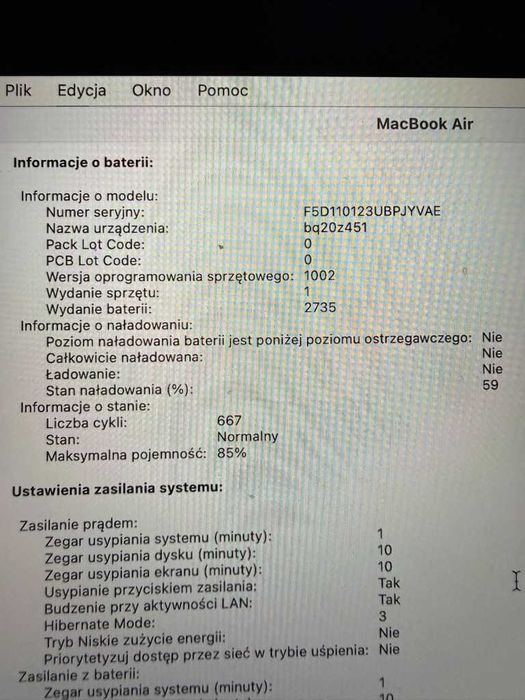 MacBook Air A1 / komplet /super stan !