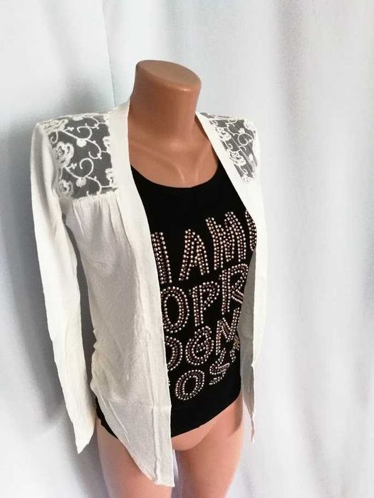 Нарядный лёгкий кардиган/накидка с кружевной спинкой armide